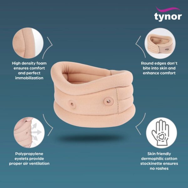 Dyna SOFT CERVICAL COLLAR for Neck Pain-Beige- (M) - Image 3